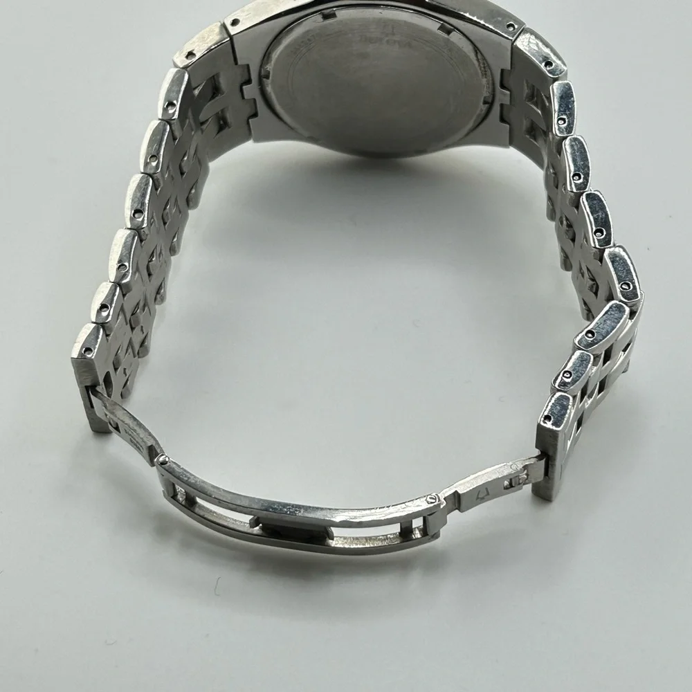 Bulova Phantom Men's Silver Stainless Steel Crystal Dial 42mm Date Watch #506